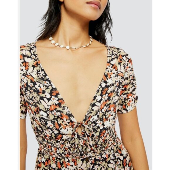 NEW Free People Forget Me Not Mini Dress in Black Combo 8 26333 - Picture 4 of 15